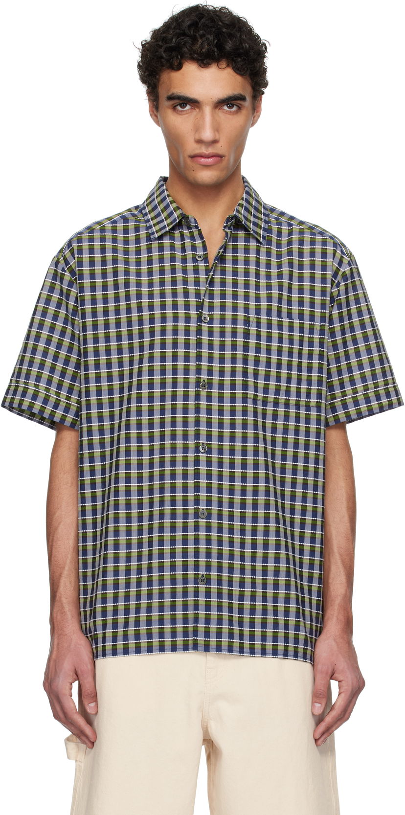 Srajce A.P.C. A.P.C. Ross Plaid Short-Sleeve Shirt Večbarvna | COHGA-H12541