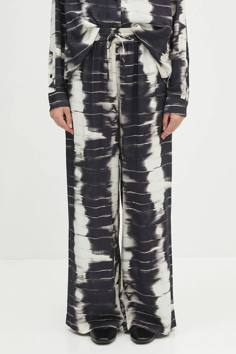 Hlače Samsoe Samsoe Samsoe Samsoe Saneem High-Waist Wide-Leg Pants Večbarvna | F24100163