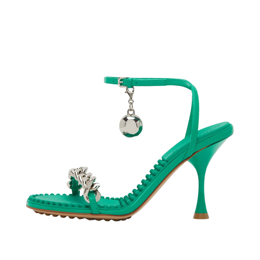 Superge in čevlji Bottega Veneta Dot Heeled Sandals "Green" Zelena | 667178 VBSF0