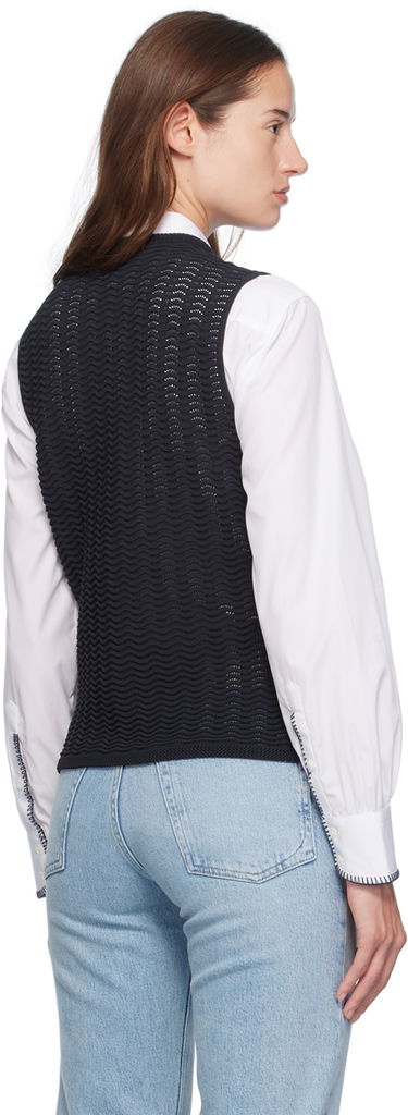 Telovnik rag & bone rag & bone Elisa Knit Vest Črna | WAS24F071UG71, 2