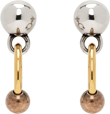 Uhani LEMAIRE Lemaire Rattle Drop Earrings Kovinski | JW0074 LO036, 0