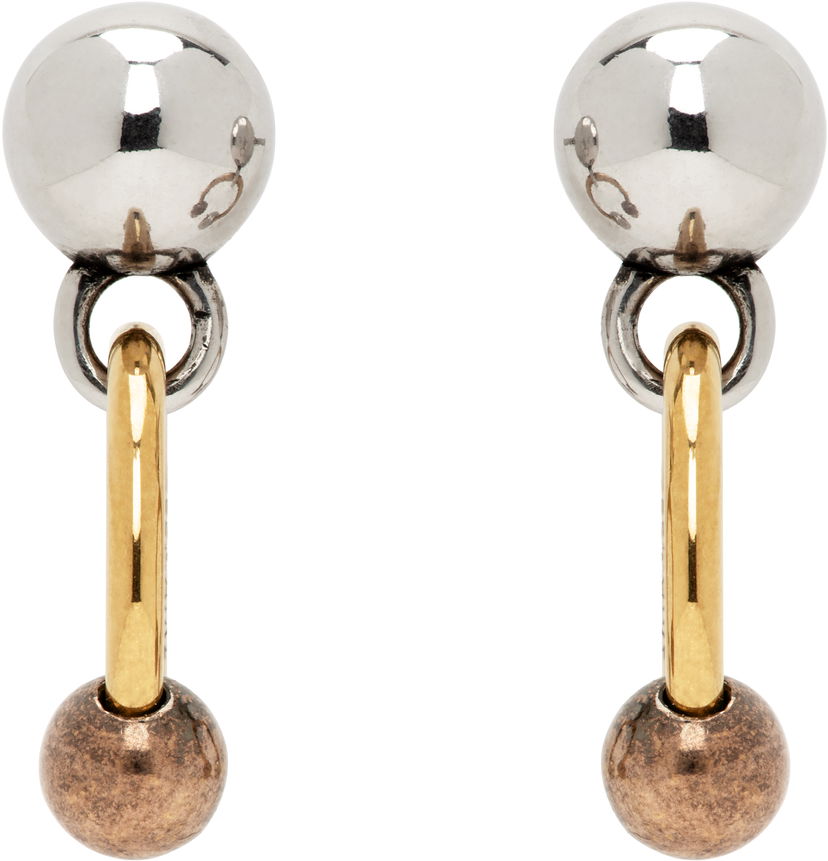 Uhani LEMAIRE Lemaire Rattle Drop Earrings Kovinski | JW0074 LO036