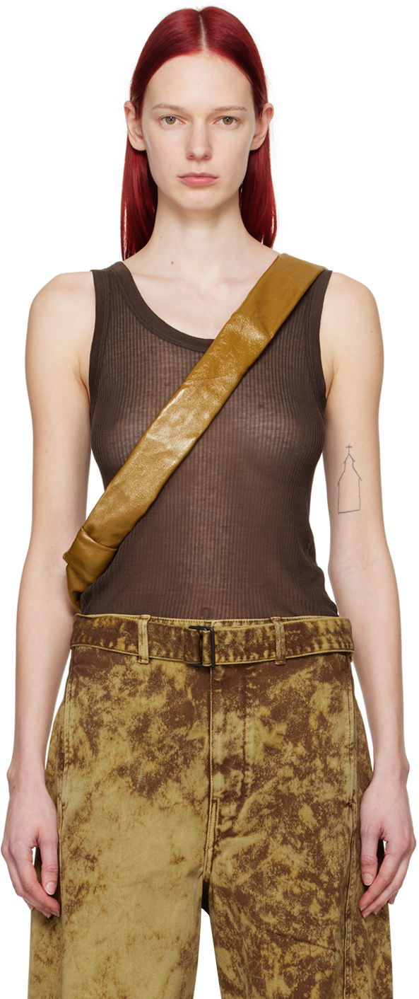 Majica brez rokavov LEMAIRE Seamless Tank Top Rjava | TO1156 LK1017
