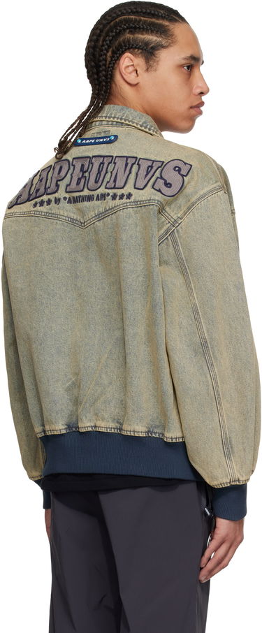 Jakna AAPE by A Bathing Ape AAPE by A Bathing Ape 'AAPE' Main Lightweight Denim Bomber Jacket Modra | AAPLJM7706XANBLL, 2
