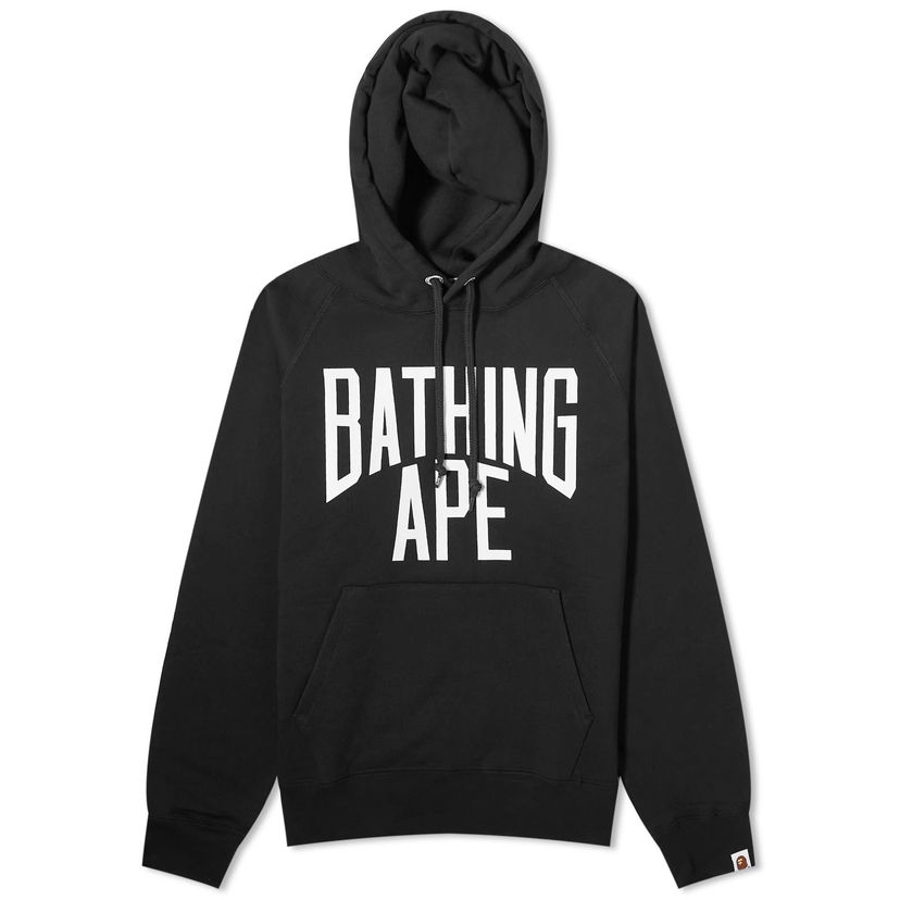 Pulover BAPE A Bathing Ape Nyc Logo Pullover Hoodie Black Črna | 001PPJ801007M-BLK