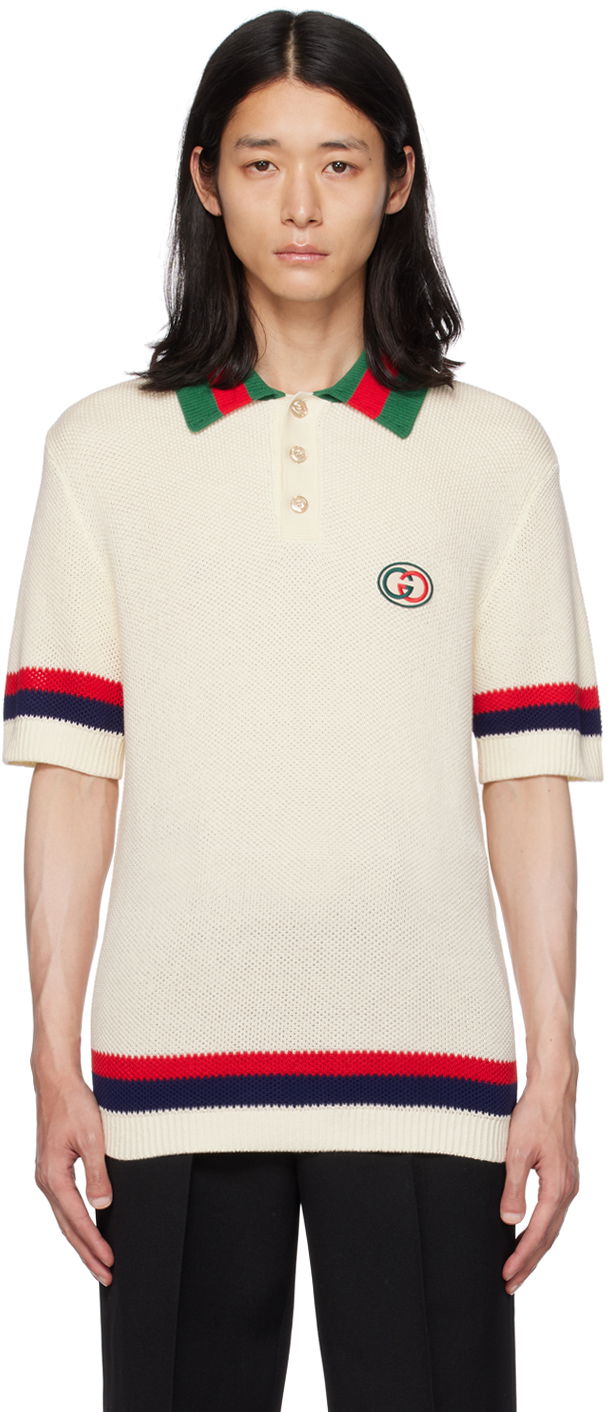 Polo majica Gucci Patch Bež | 739954 XKC9O, 0