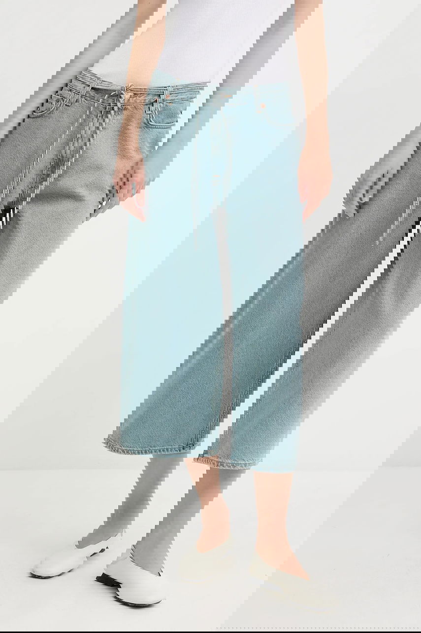 Kavbojke Samsoe Samsoe Samsoe Samsoe SAHARPER High Waist Wide Leg Cropped Jeans Modra | F25200011, 0