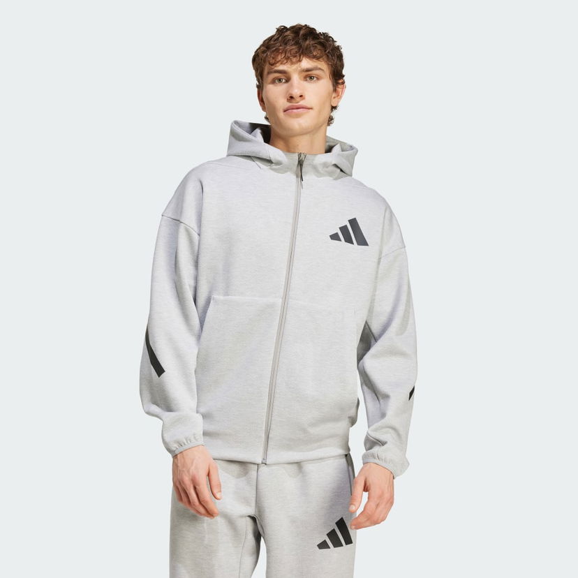Pulover adidas Performance Z.N.E. Full-Zip Hooded Bela | JF2450