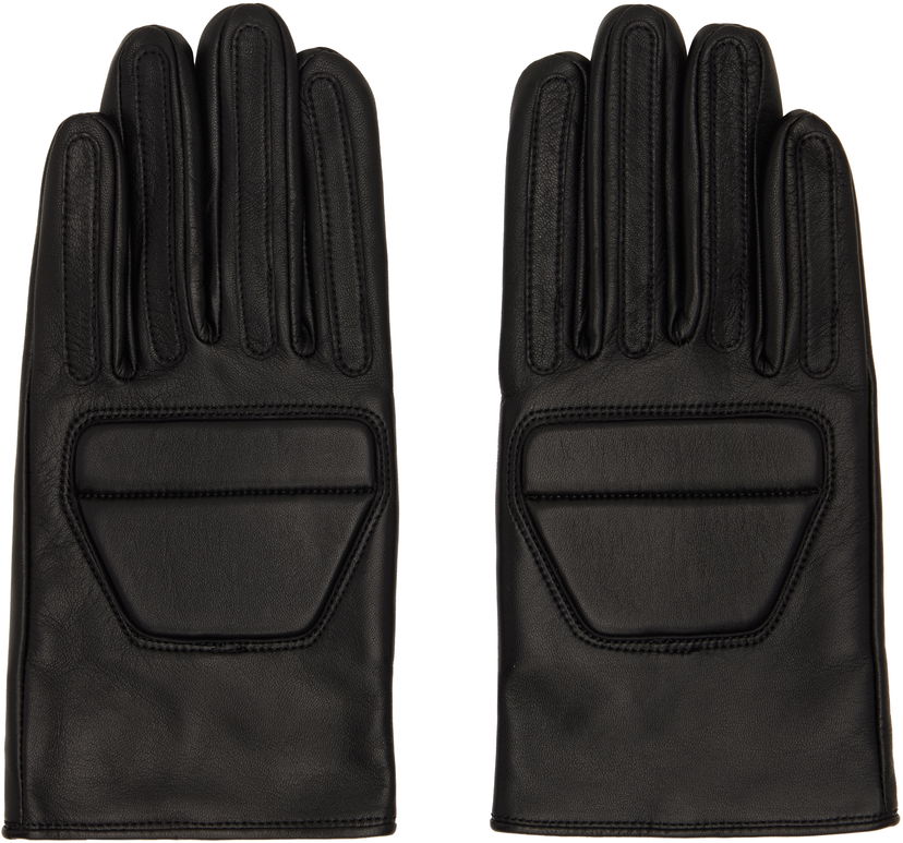 Rokavice Yohji Yamamoto Yohji Yamamoto Padded Short Leather Gloves Črna | HL-W01-779