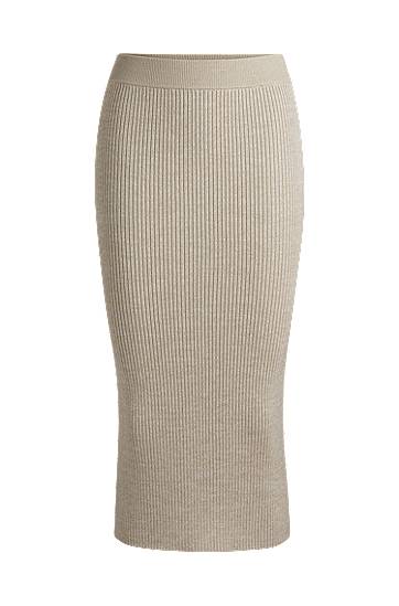 Krila BOSS Ribbed Tube Skirt Bež | 50537735