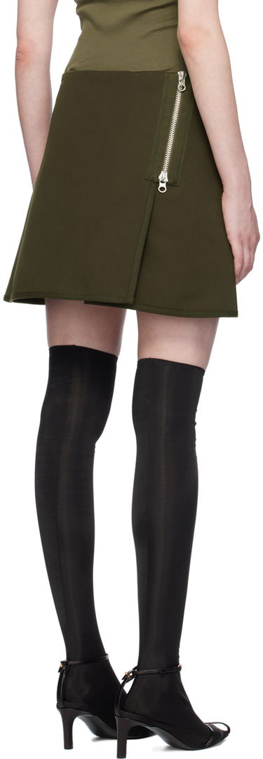 Krila Courrèges Courrèges Asymmetrical Zippered Miniskirt Zelena | 224CJU166CO0117, 2