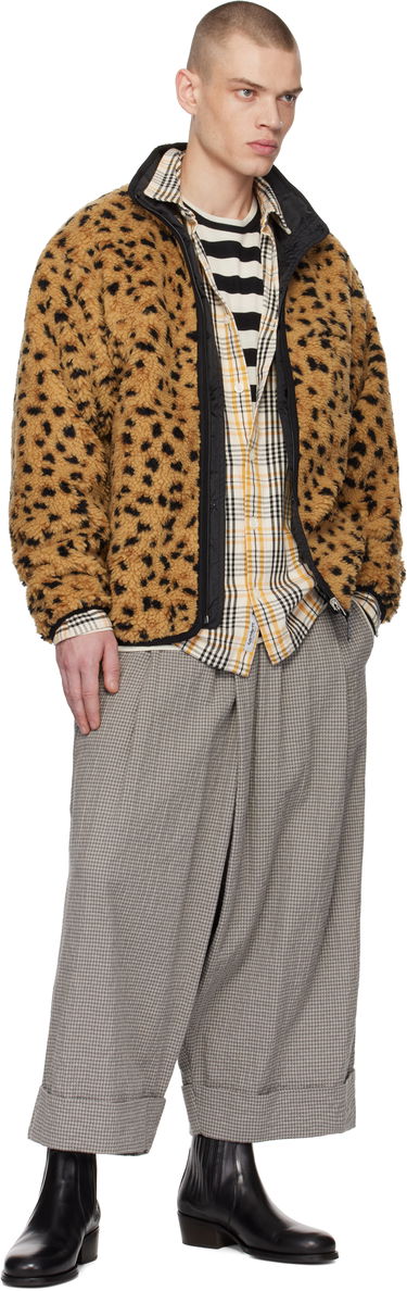 Jakna WACKO MARIA WACKO MARIA Leopard Boa Fleece Reversible Jacket Rjava | 24FW-WMO-OD03, 4