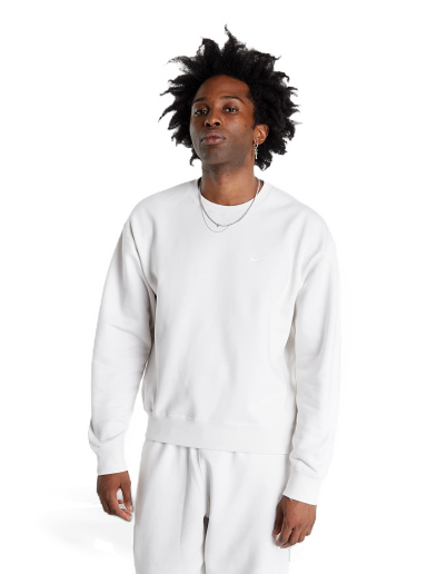 Pulover Nike Solo Swoosh Fleece Crew Bela | CV0554-030