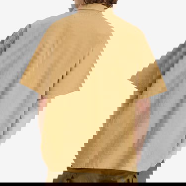 Srajce BEAMS Beams Plus Textured Ripstop Short Sleeve Shirt, Size Large Bež | 3801-0186-139-24, 3