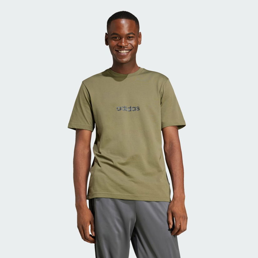 Majica adidas Performance Camo Linear Graphic T-Shirt Zelena | JN1405
