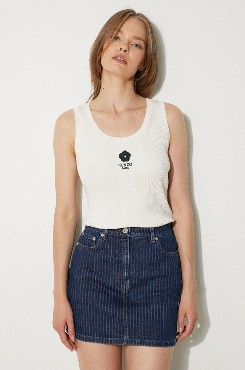 Majica brez rokavov KENZO Tank Top Boke 2.0 Rib Bež | FE62PU4733LG.01