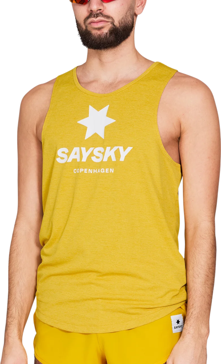 Majica brez rokavov Saysky Saysky Logo Combat Pro Singlet Rumena | nmrsi30c4007