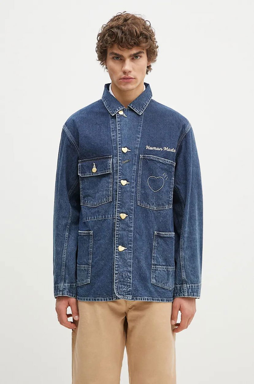 Srajce Human Made Denim Coverall Jacket Modra | HM28JK002