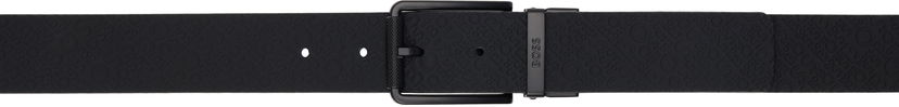Pasovi BOSS BOSS Embossed Leather Belt Črna | 50537113