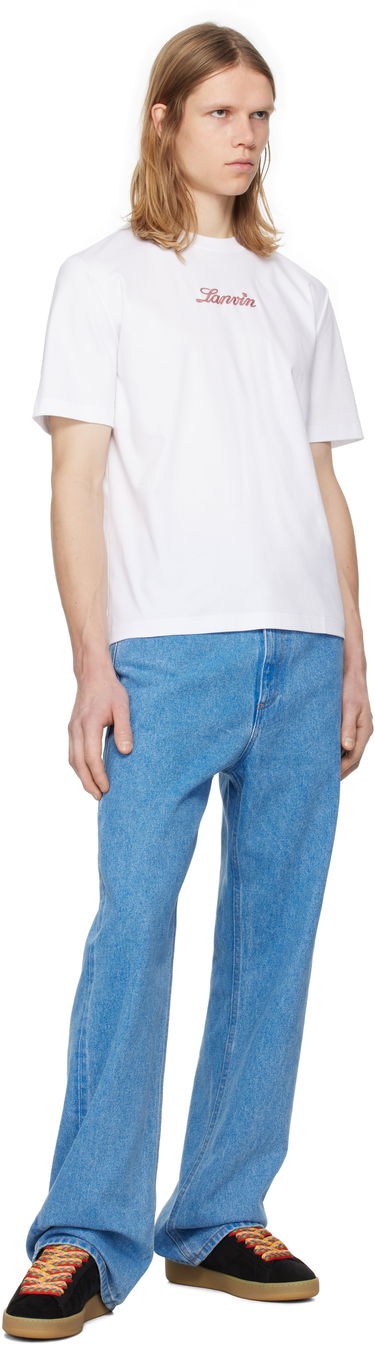 Majica LANVIN Lanvin Bouclette Script Logo T-Shirt Bela | RM-TS0115-J134-P25, 3
