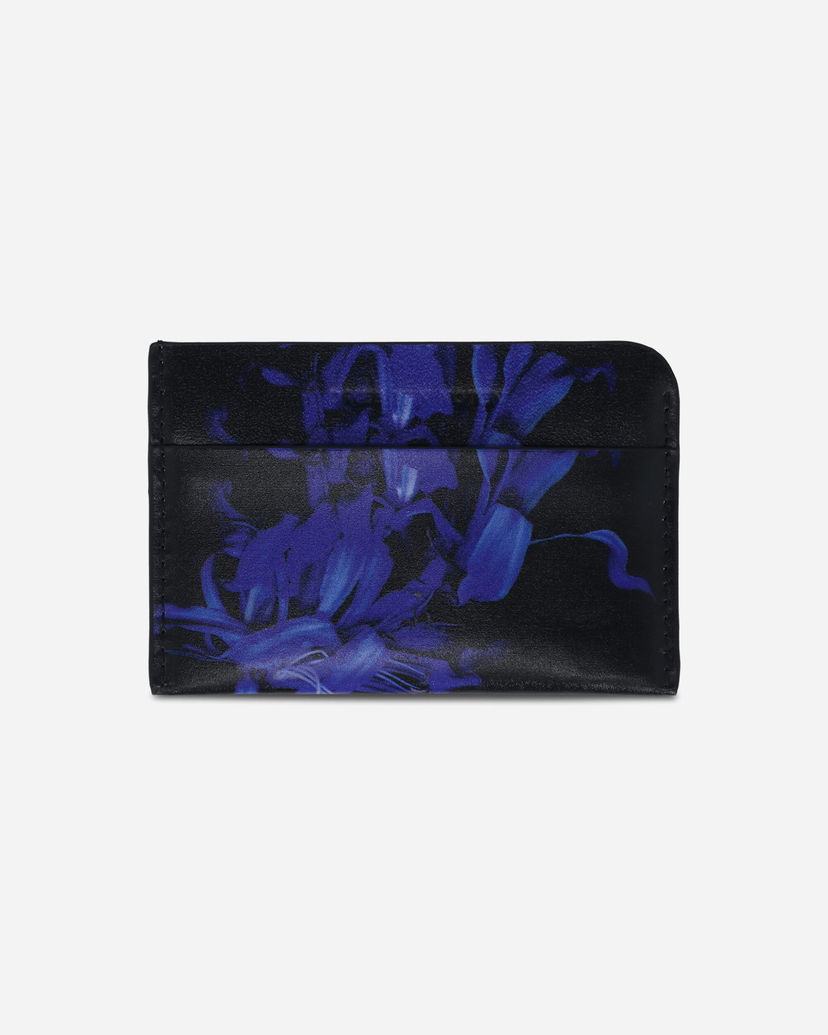 Denarnica Dries Van Noten Floral Print Leather Cardholder Črna | 252-022100-598 504