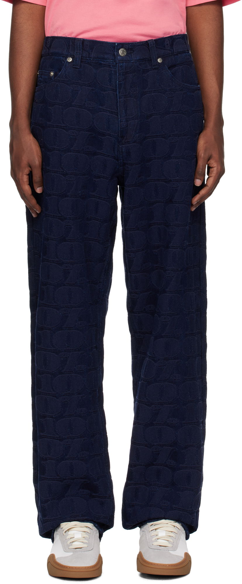 Kavbojke Awake NY Jacquard '100' Jeans Mornarica | AWK-FW24-DM001