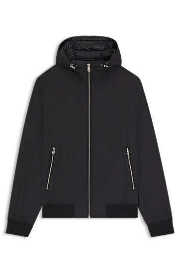 Puhovka BOSS Water-repellent jacket with down filling Črna | 50547425