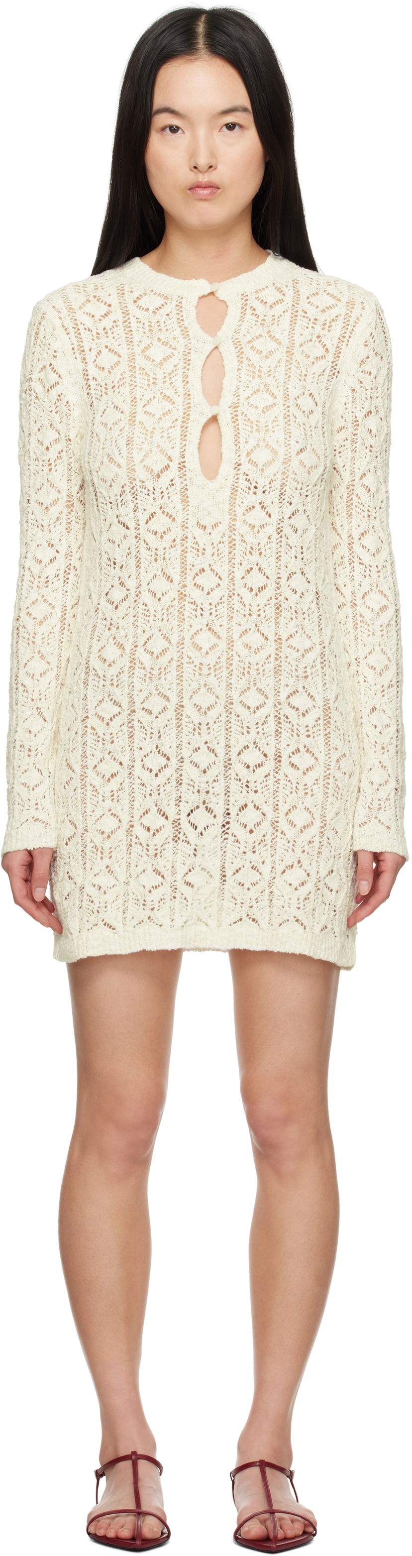 Obleke Loulou de Saison Loulou de Saison Evan Knit Minidress Bela | EVAN