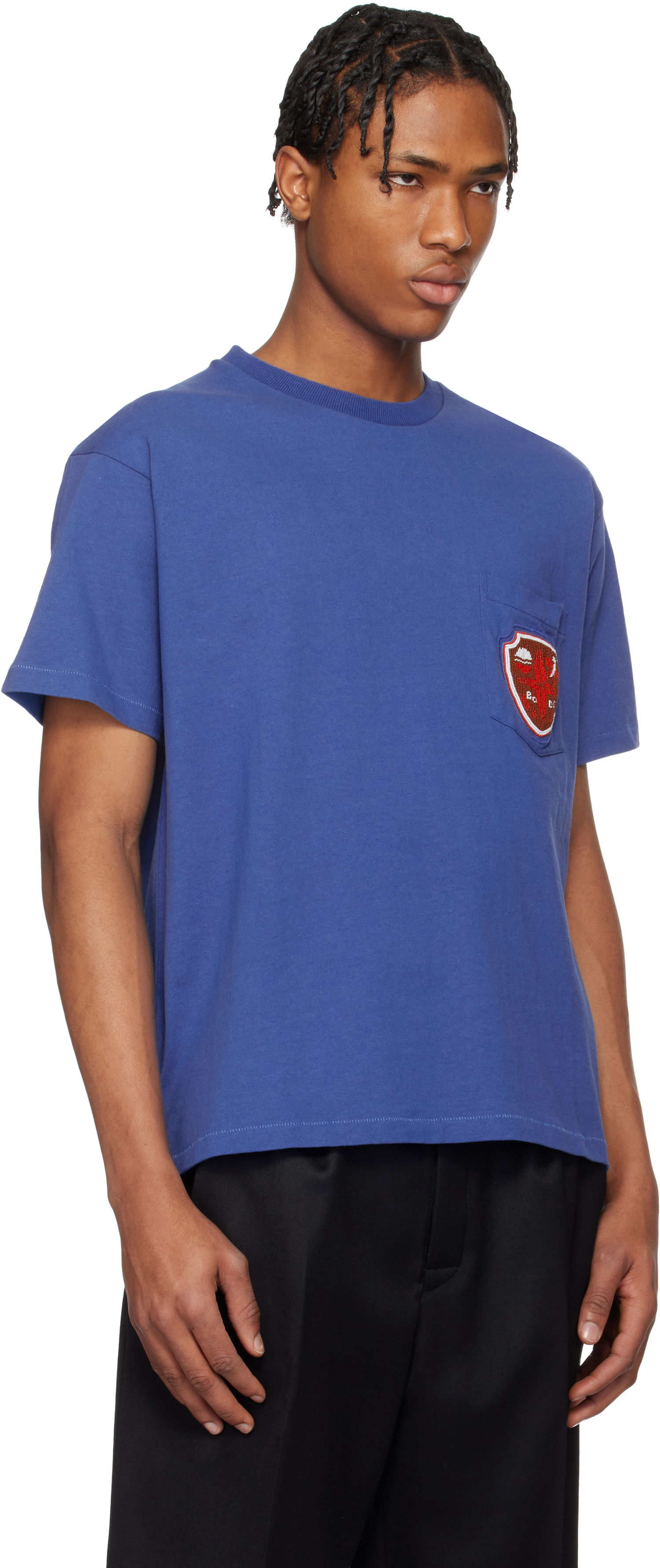 Majica Bode Bode Crest Pocket T-Shirt Modra | MRS25CS048, 1