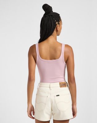 Majica brez rokavov Lee Lee Square Tank Top Roza | 112363644