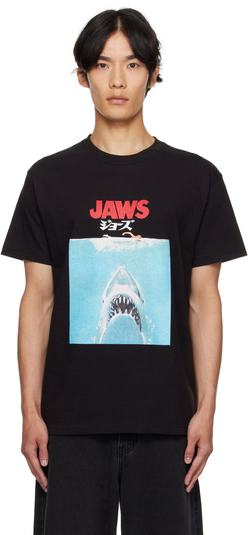 Majica WACKO MARIA WACKO MARIA 'Jaws' Graphic Crew Neck T-Shirt Črna | JAWS-WM-TEE01