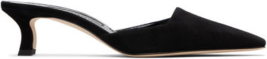 Nakit Manolo Blahnik Manolo Blahnik Moiramu Suede Heeled Mules Črna | 225-1957, 0