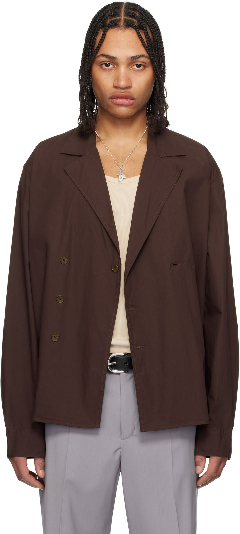 Jakna OUR LEGACY Our Legacy Duo Shirt Jacket Rjava | M2252DH