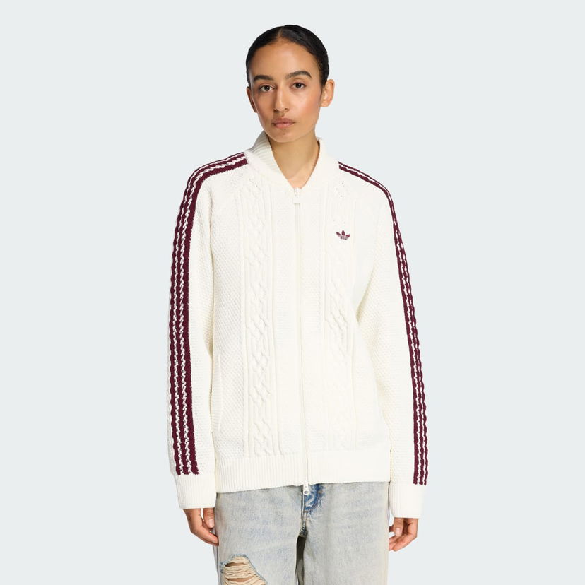 Pleteni pulover adidas Performance Adidas Originals Archive Cutline Knit Track Top Bela | KS7804