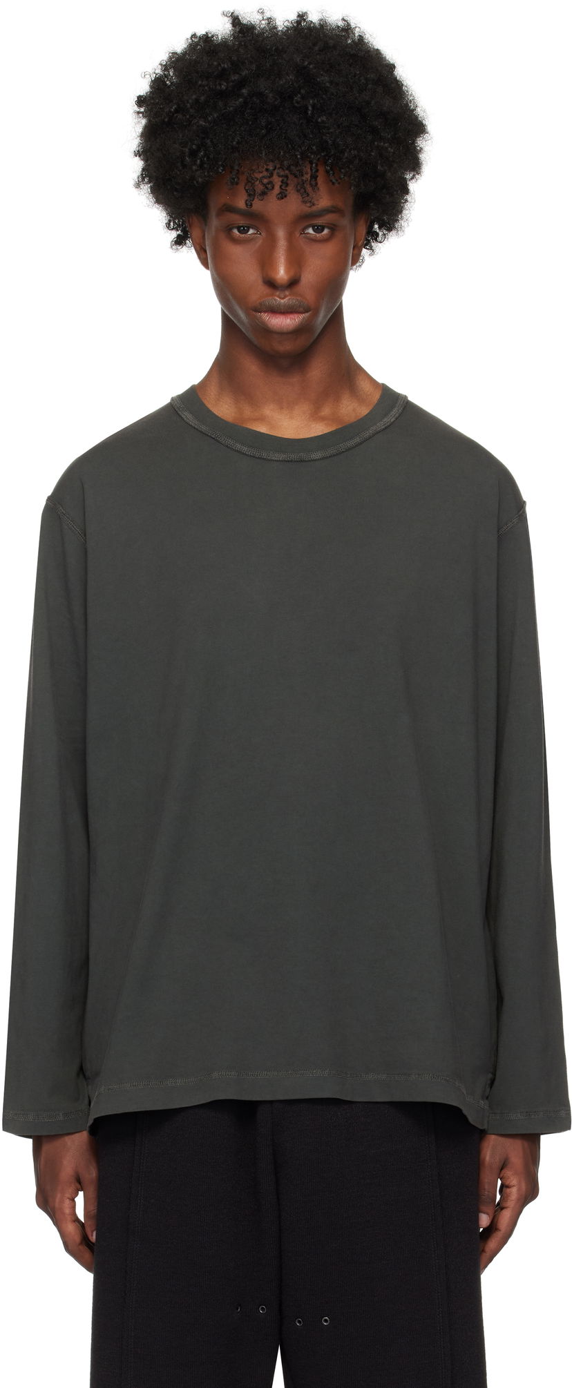 Majica AFFXWRKS T-Shirt Long Sleeve Micro Logo Črna | FW24T04