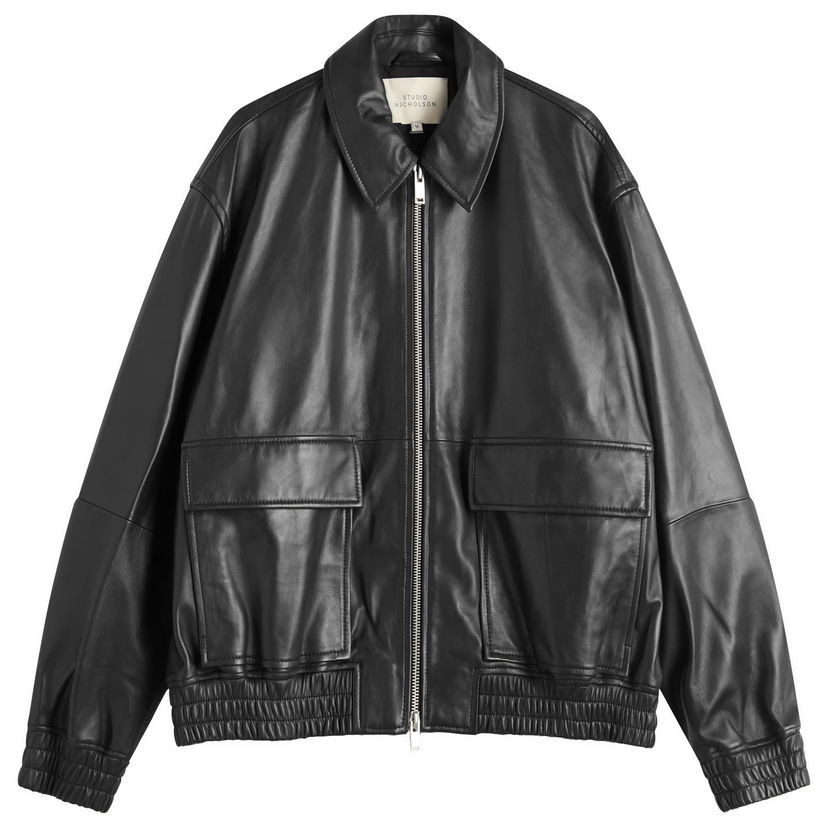 Bomber jakna Studio Nicholson Studio Nicholson Bomber Jacket, Size Large Črna | PISTONSNM-1115-BLK