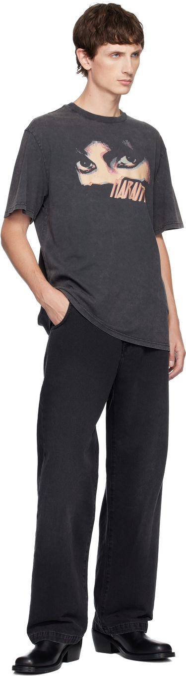 Majica ISABEL MARANT Hugo Graphic Print Crewneck T-shirt Črna | 25ATS0149HA-C3N05H, 3