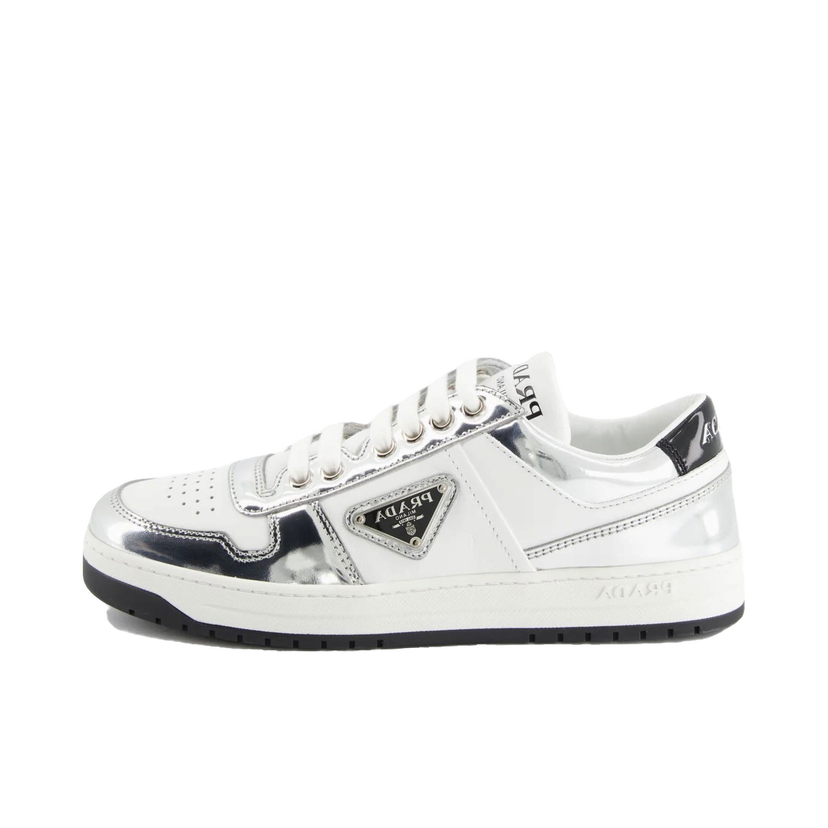 Superge in čevlji Prada Downtown Low Top White Metallic Silver W Kovinski | 1E792M 3LL2 F0J36