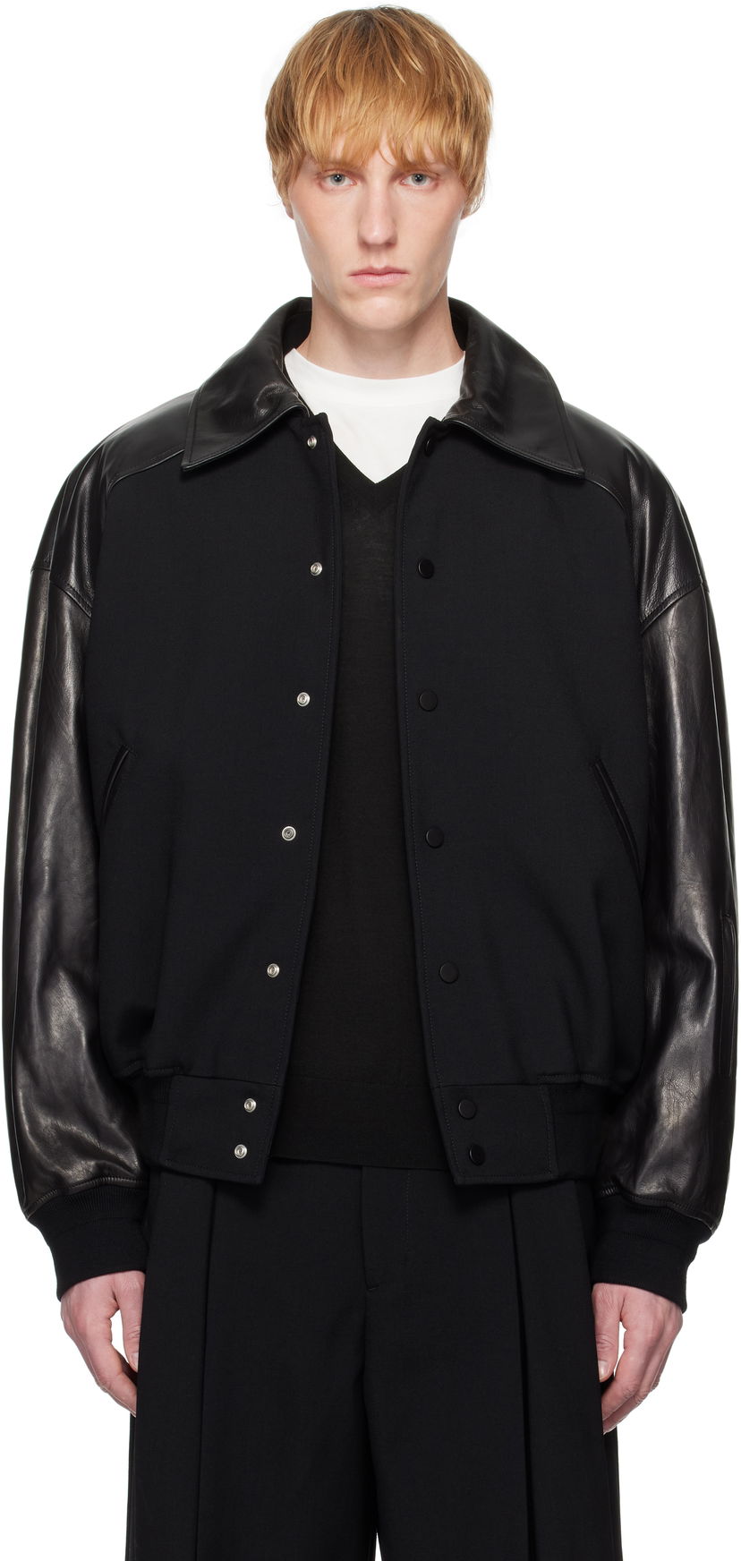 Bomber jakna Jil Sander Jil Sander Padded Leather Bomber Jacket Črna | J21SW0050_J40160