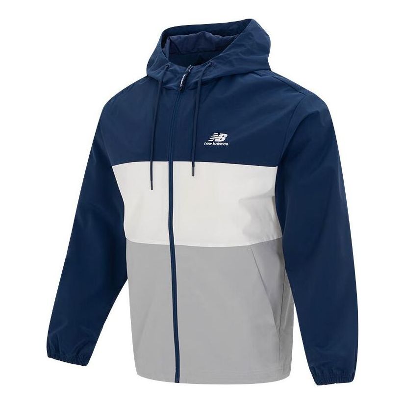 Vetrovka New Balance Lifestyle Hooded Jacket Modra | 5AD38011-NV