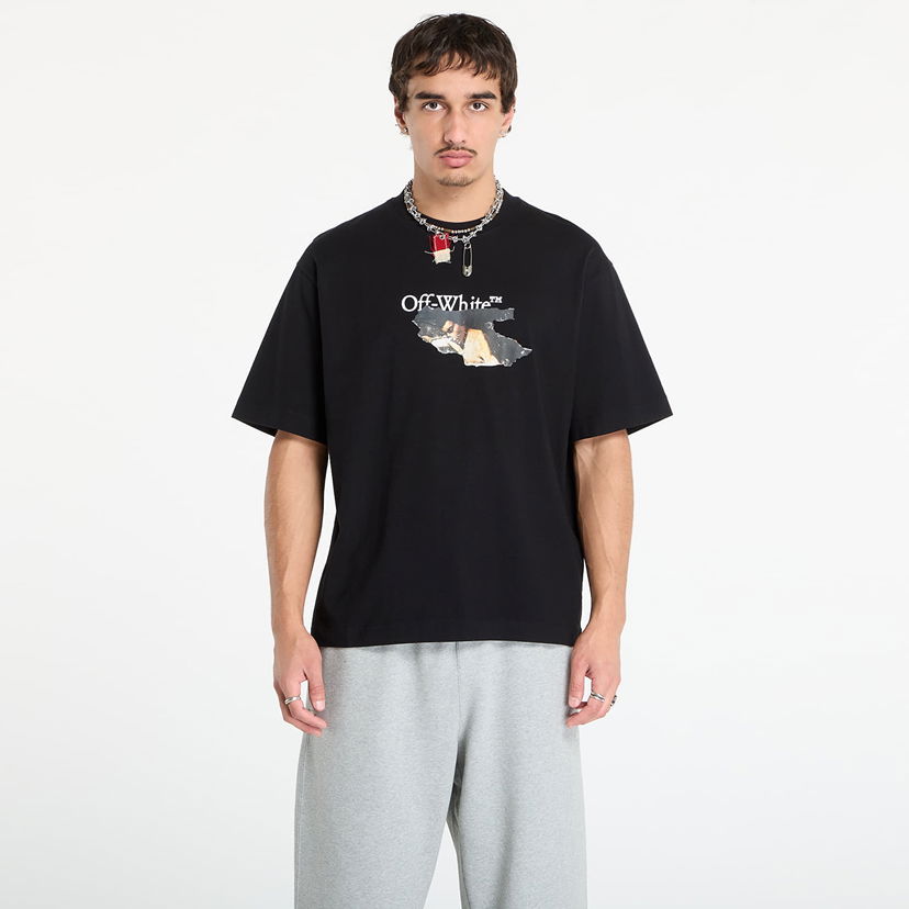 Majica Off-White Off-White Paint Arrow Skate Short Sleeve T-Shirt Črna | OMAA120F25JER00U1001