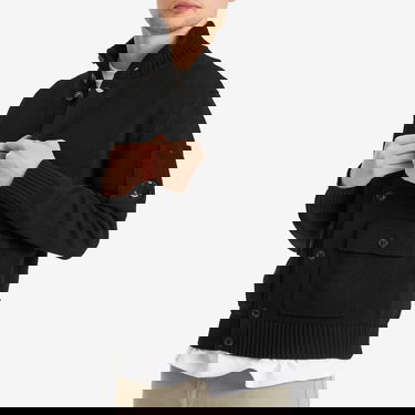 Pleteni pulover C.P. Company C.P. Company Compact Cotton Lens Knit Cardigan, Size Large Črna | 18CMKN078A-110058A-999, 5