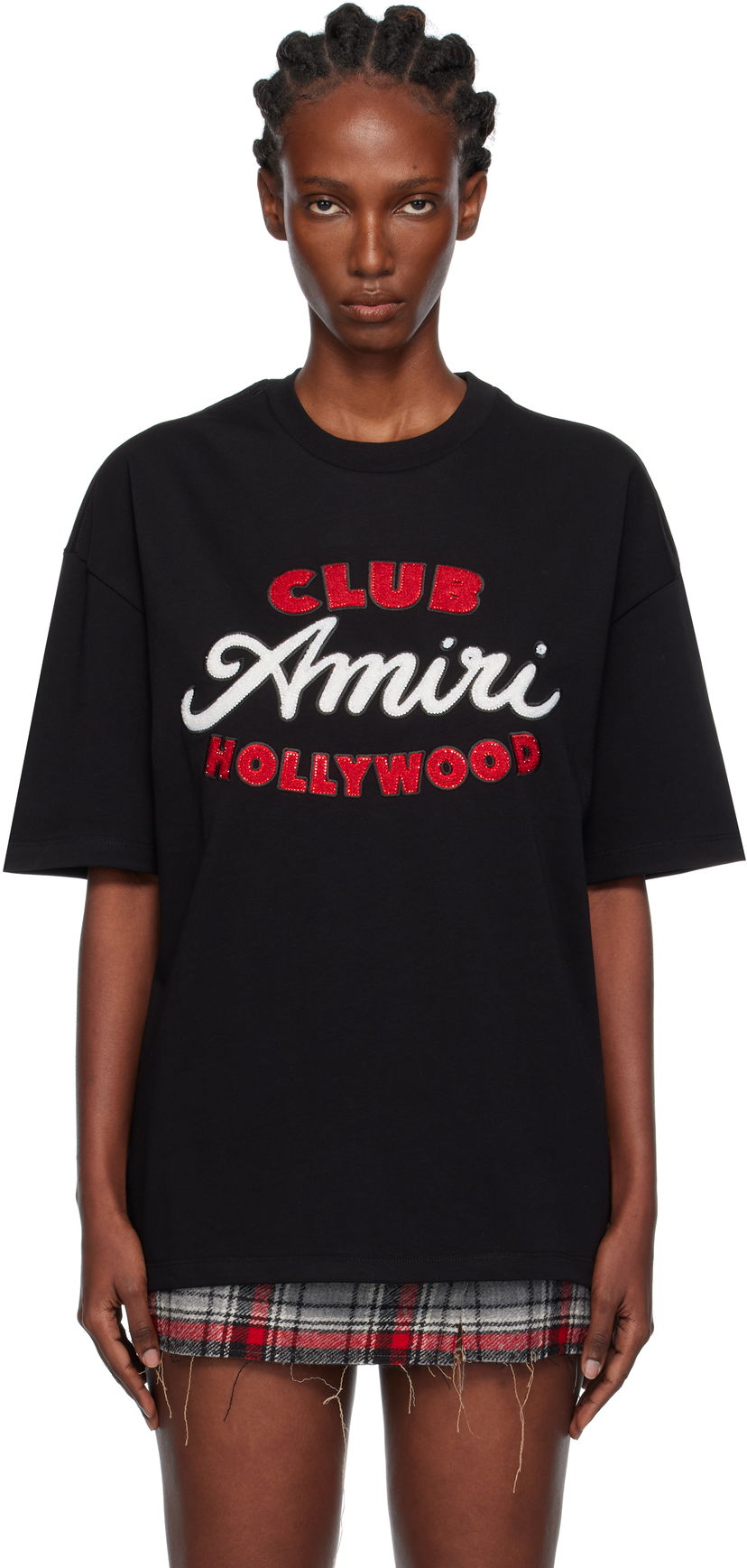 Majica AMIRI Amiri Club Oversized T-Shirt Črna | AMJYTE1243