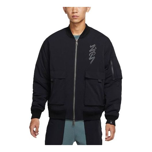 Bomber jakna Jordan Jordan Zion Flight Embroidered Aviator Padded Jacket Črna | DJ5868-010