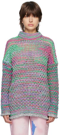 The Attico Open Knit Crewneck Sweater