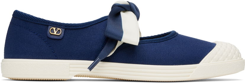 Obleke Valentino Valentino Garavani Bay By Bay Ballerinas Modra | 6W2S0LH9WZG