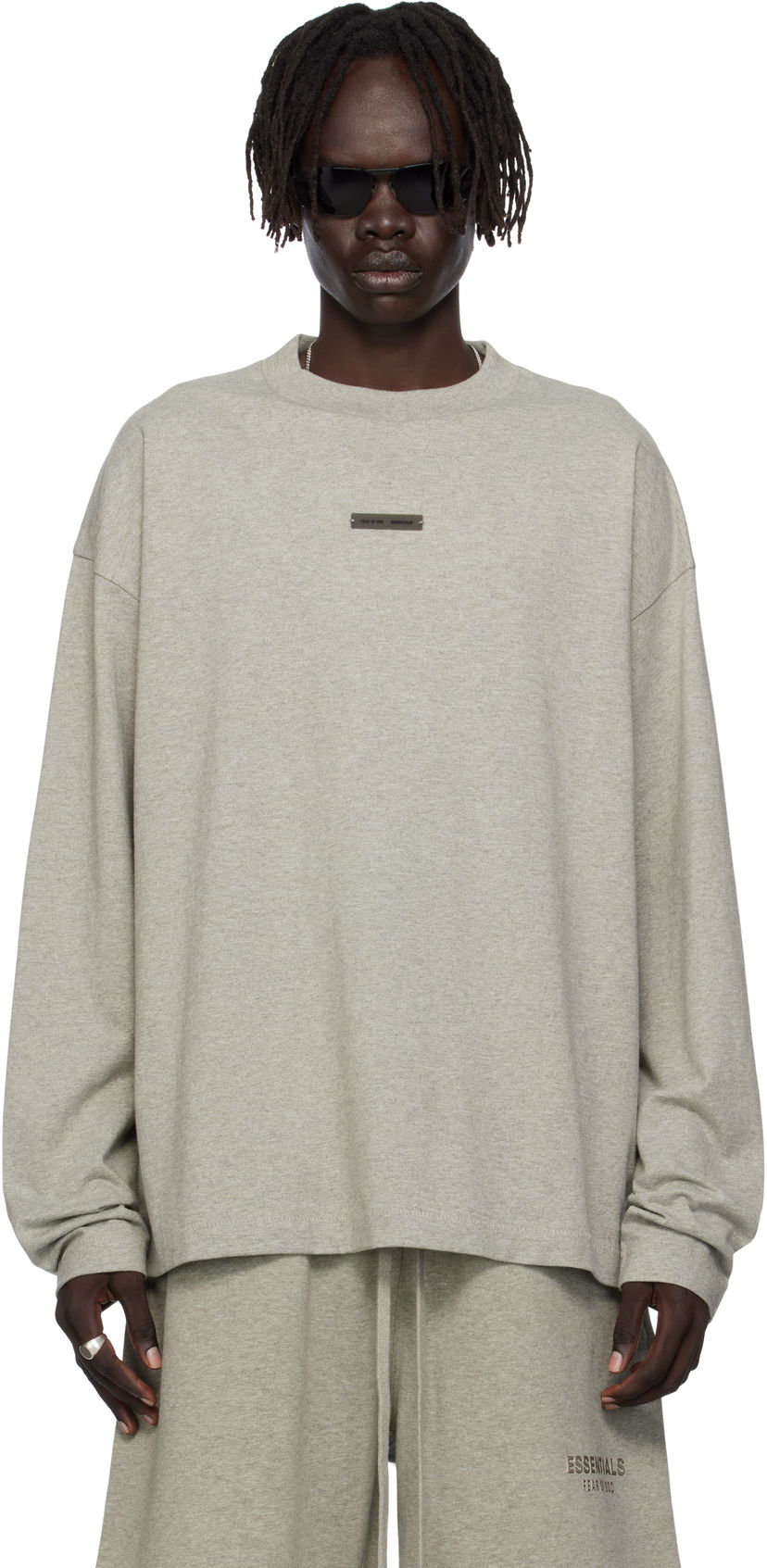 Majica Fear of God ESSENTIALS Classic Fit Long Sleeve Tee Siva | 125SP254205F