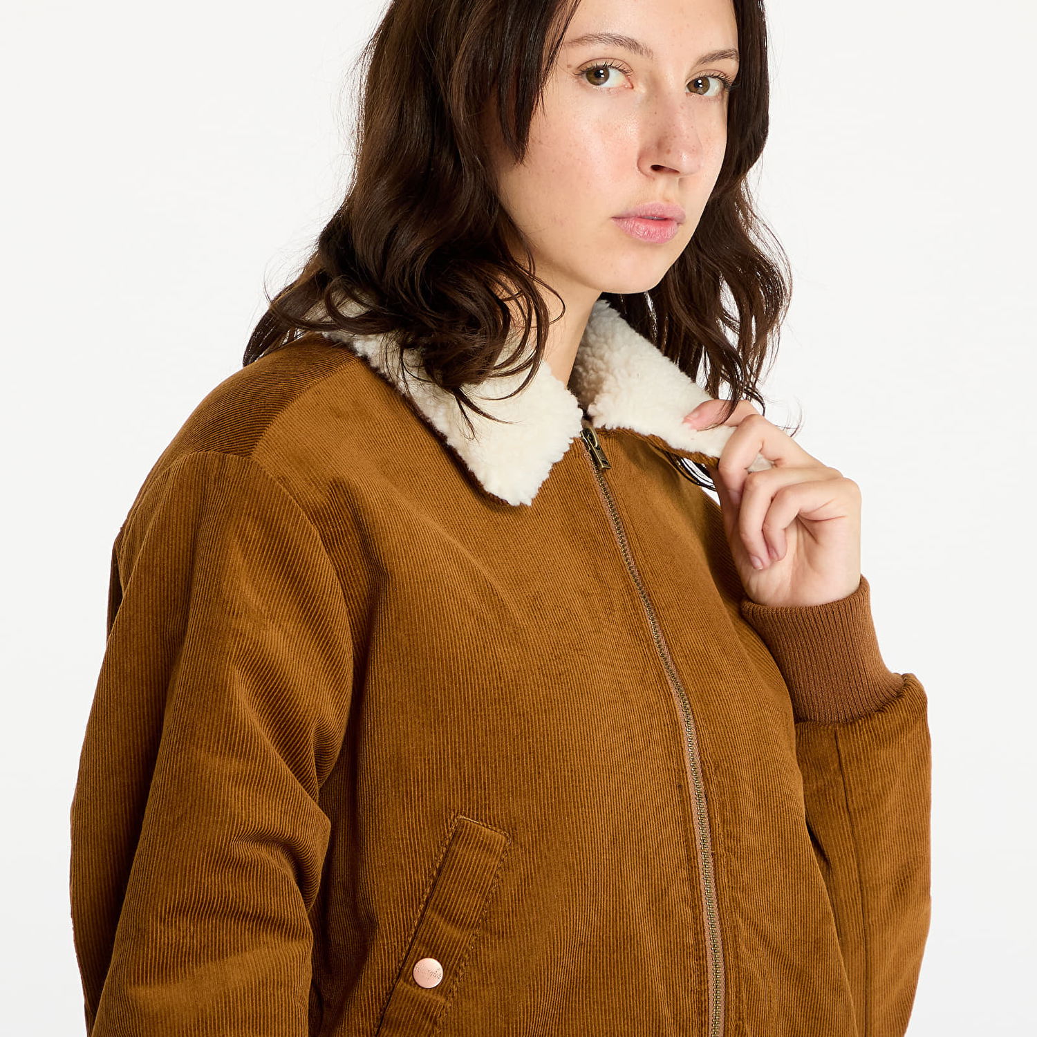 Jakna Wrangler Aviator Jacket Monks Robe Rjava | 112356507, 1