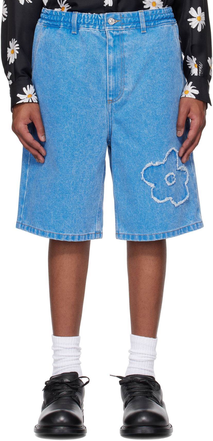 Kratke hlače Marni Marni Patch Denim Shorts Modra | PUJU0070Q2 USCX34
