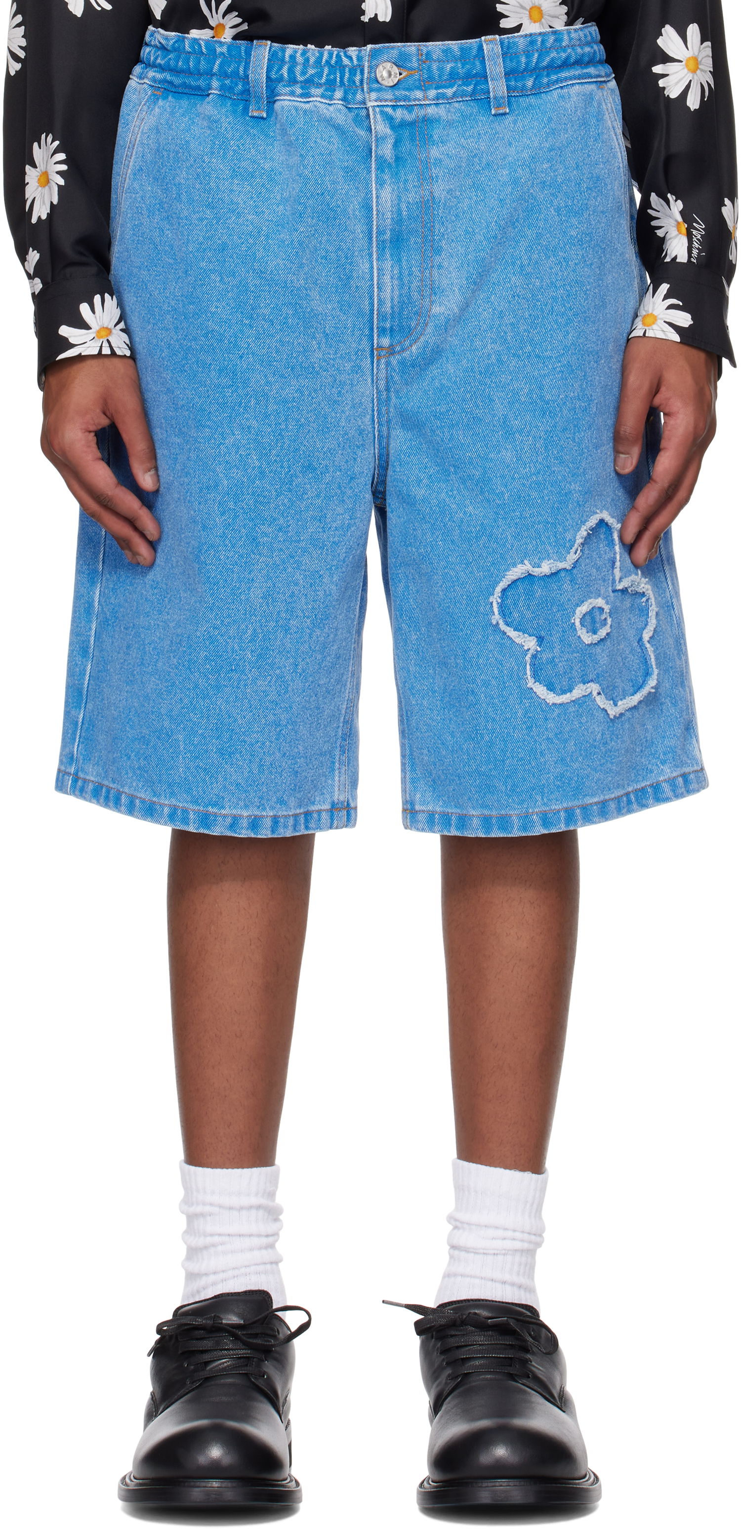 Kratke hlače Marni Marni Patch Denim Shorts Modra | PUJU0070Q2 USCX34, 0